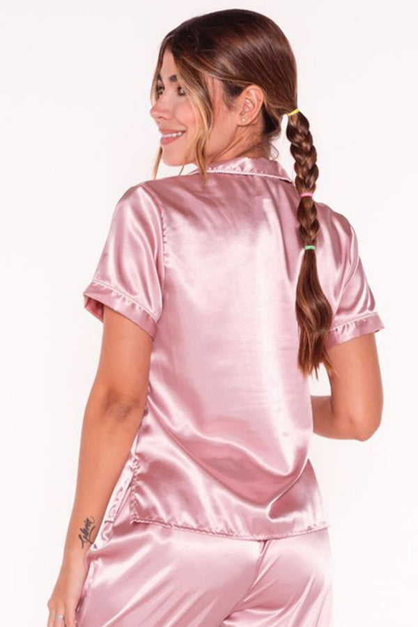 Satin Pants Pajama Set