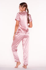 Satin Pants Pajama Set