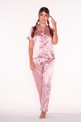 Satin Pants Pajama Set