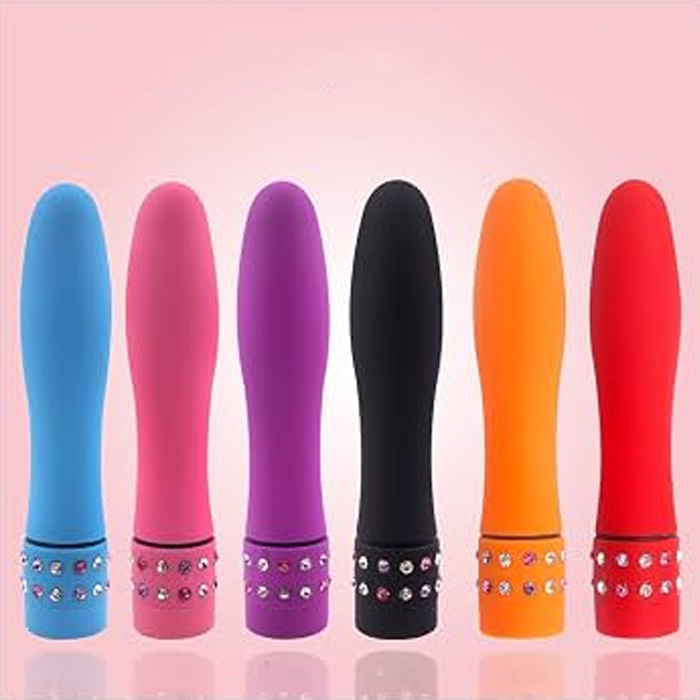 [43751090] Vibrador en forma de bala multivelocidades (Rojo)