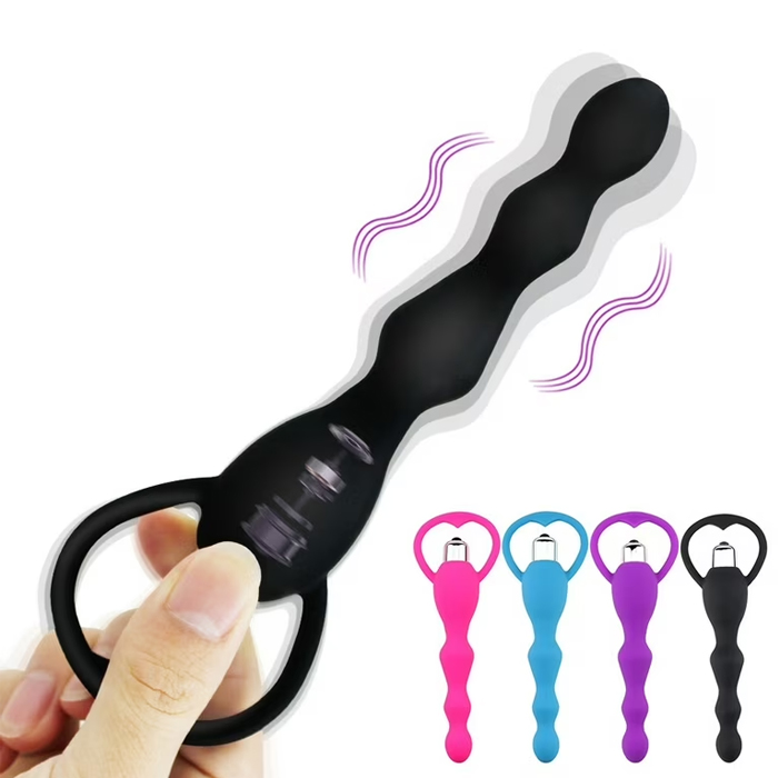 [43751095] Vibrador anal de silicona (Rosado)