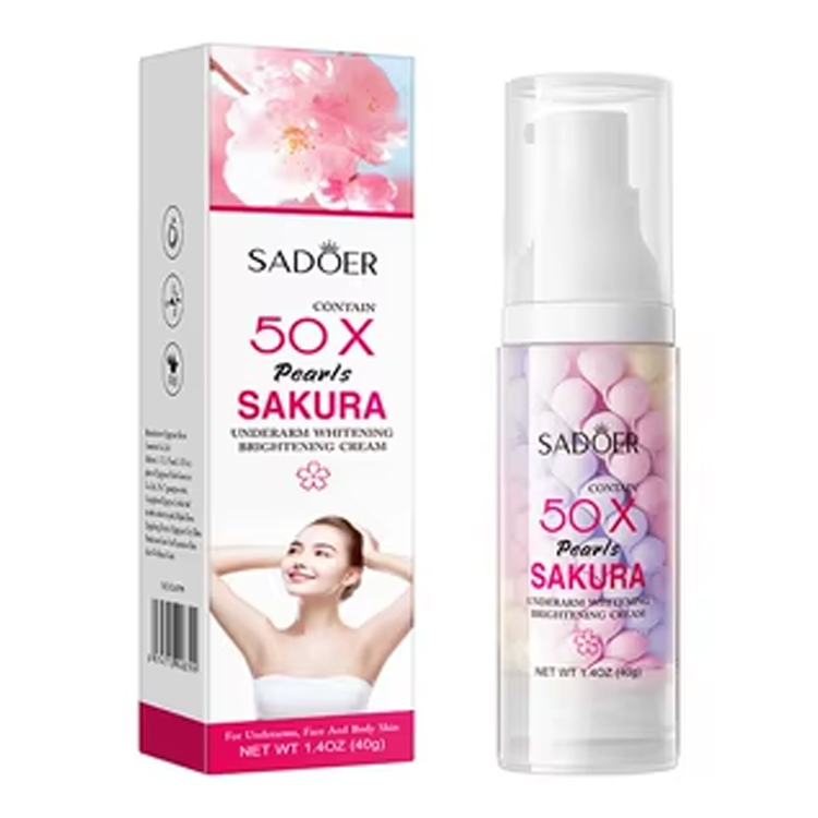 [6974772948799] Crema Iluminadora y Blanqueadora para Axilas con Perlas y Sakura SADOER 50X
