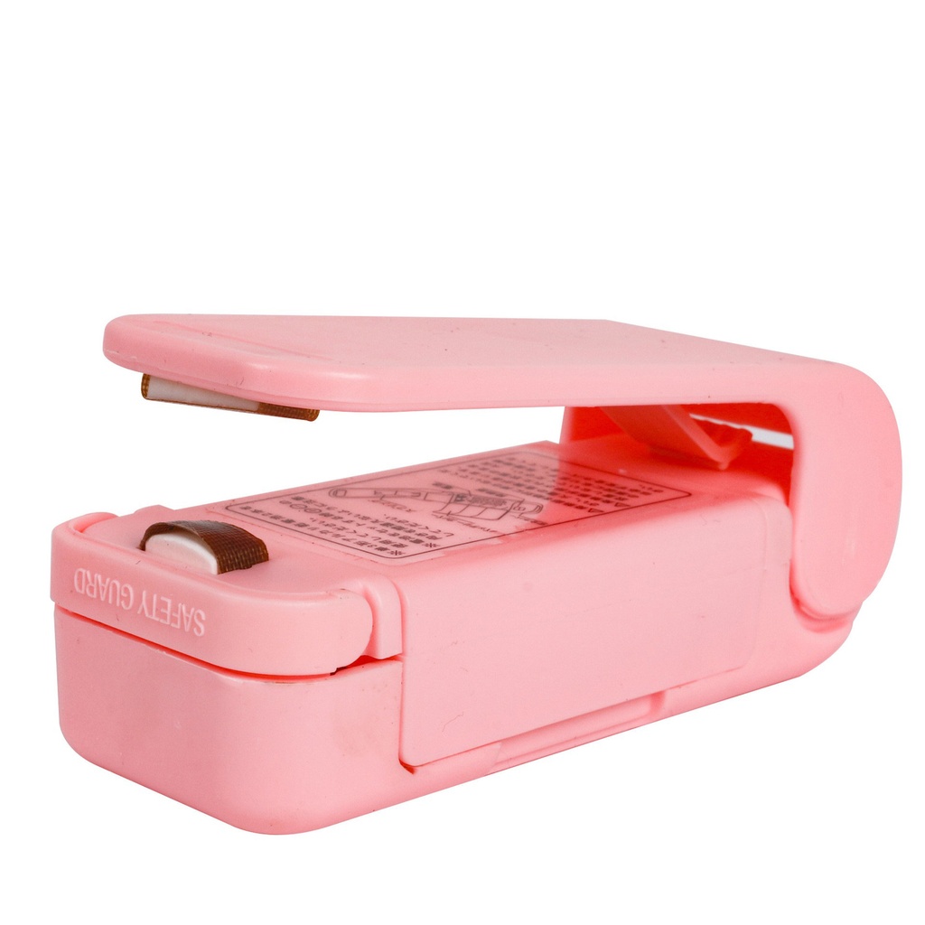 Sellador de bolsas portátil rosado