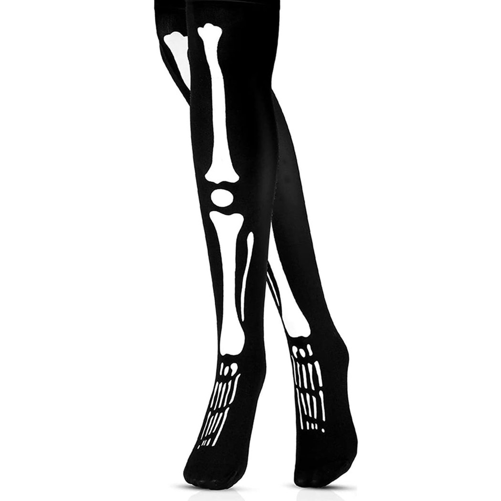 [40840137] Medias de huesos esqueleticos para hallowwen