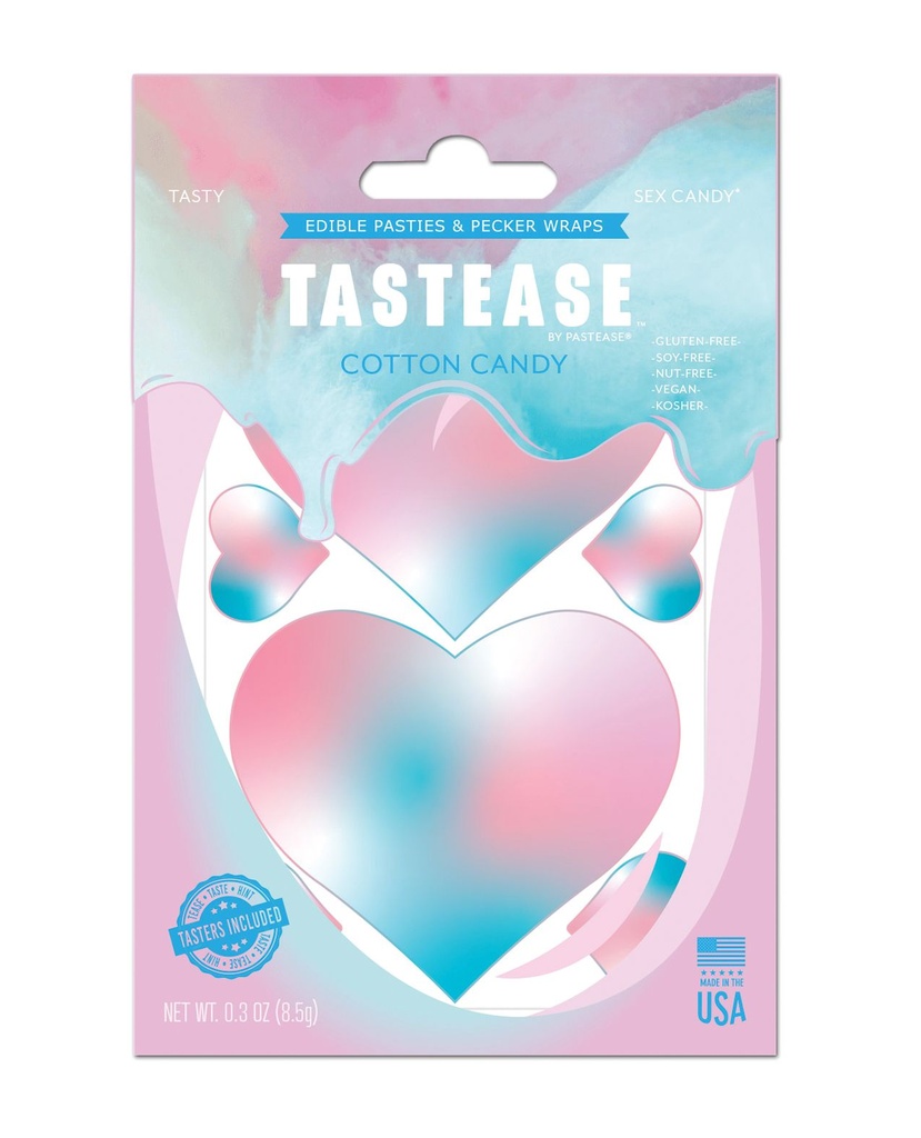 [792264878173] Pastease Tastease Edible Pasties & Pecker Wraps - Cotton Candy O/S