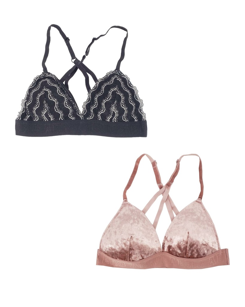 [247618010320] 2 Pack Aeropostale Bralette (S)