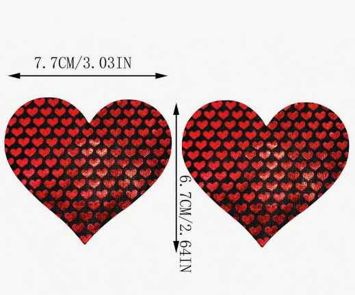 2 unids/set cubierta de pezon desechable en forma de corazon