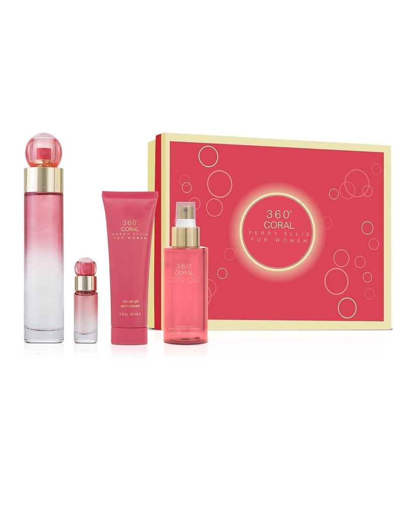 [844061015241] 360 CORAL SET 4p 3.4oz W EDP SPY