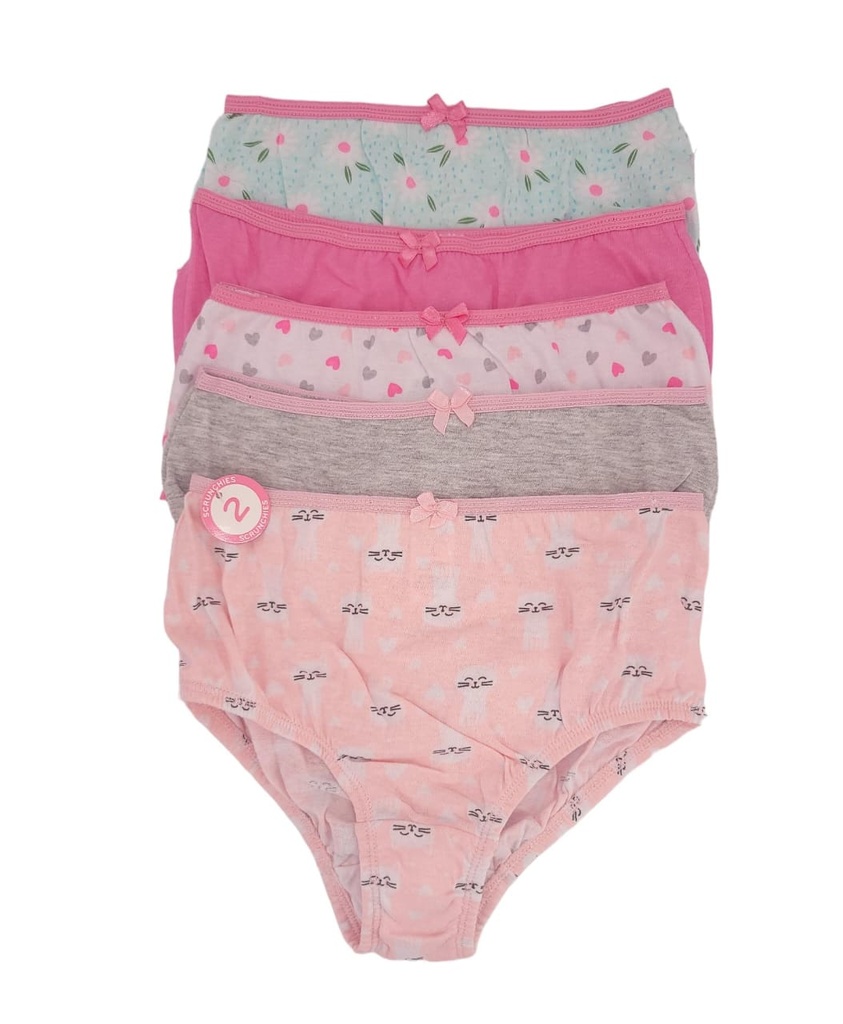5 Panties de algodon para niña