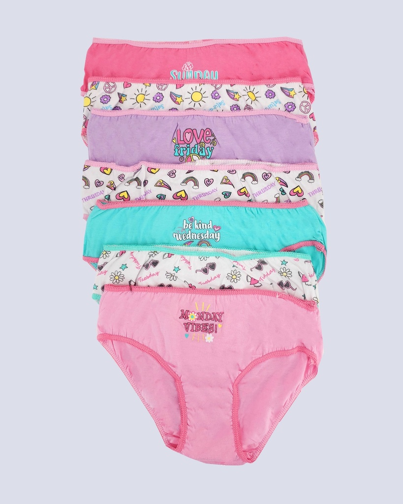 7 Bikinis di­as de la semana de algodon para niña
