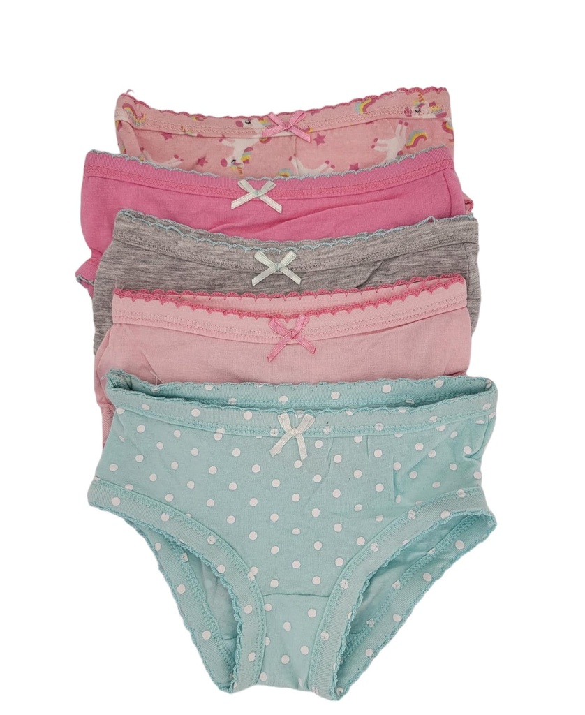 [196018263695] 5 Panties de algodon para niña (2T)
