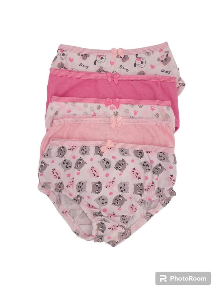 5 Bikinis de algodon para niña
