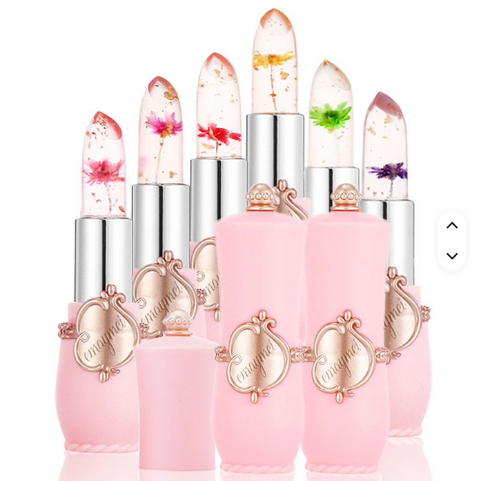 [40360115] 6 colores mágicos que cambian de Color cristal flor gelatina lápiz labial hidratante de larga duración nutritivo brillo labial bálsamo labial Natural