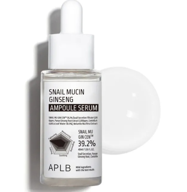 [8809874683850] APLB Snail Mucin Ginseng Ampoule Serum [40ml]
