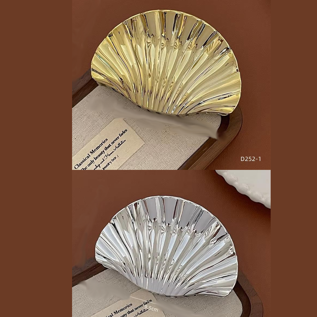 [4023010005] Gancho Concha Grande Dorado o Plateado (UNIDAD)