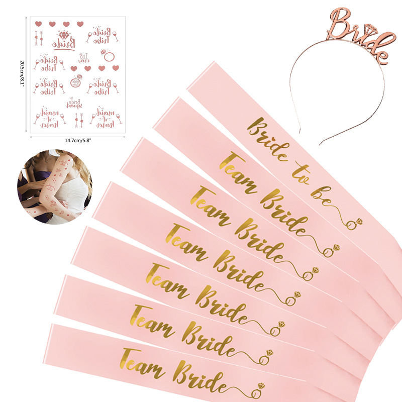 [369701020310] Accesorios para disfraces de fiesta de boda de tela con letras