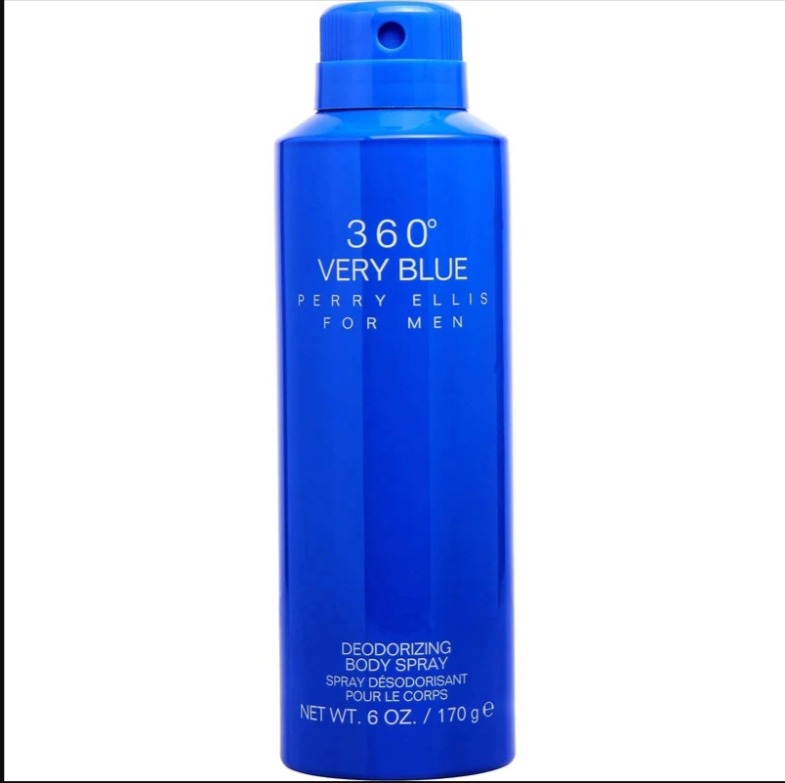 [844061014633] BODY SPRAY PERRY ELLIS 360 VERY BLUE FOR  MEN 6.0 OZ