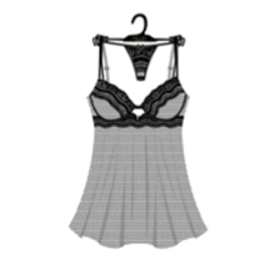 Babydoll Rachel color negro