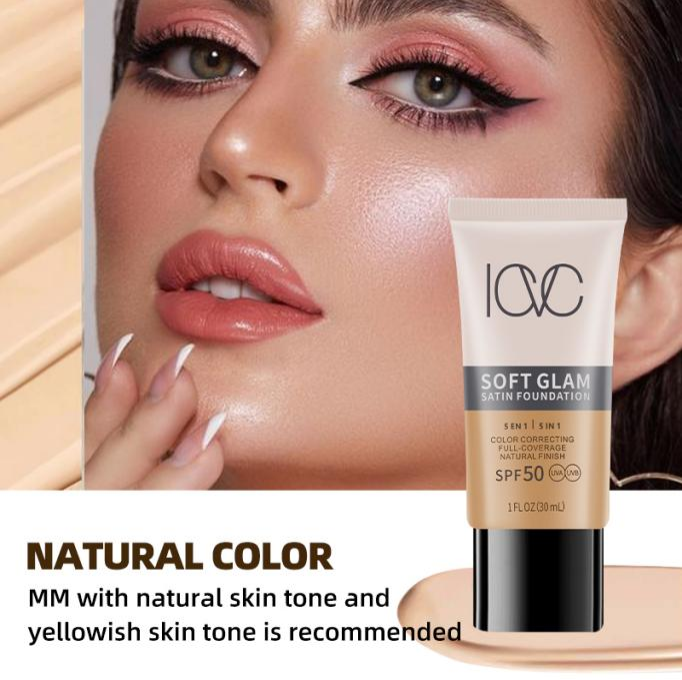 [6975899525542] Base de maquillaje líquida satinada ligera con FPS 50