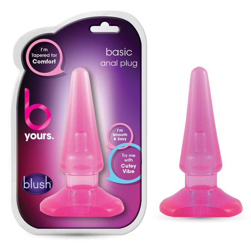 [735380241100] Blush B Yours Basic Anal Plug-Pink