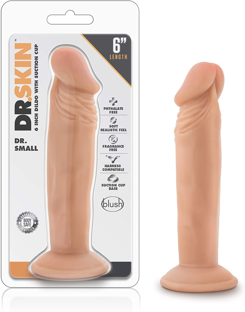 [819835023074] Blush Dr. Skin Dr. Small 6" Dildo - Vanilla