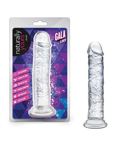 [810138371374] Blush Naturally Yours - Gala - Sparkling Clear Dildo