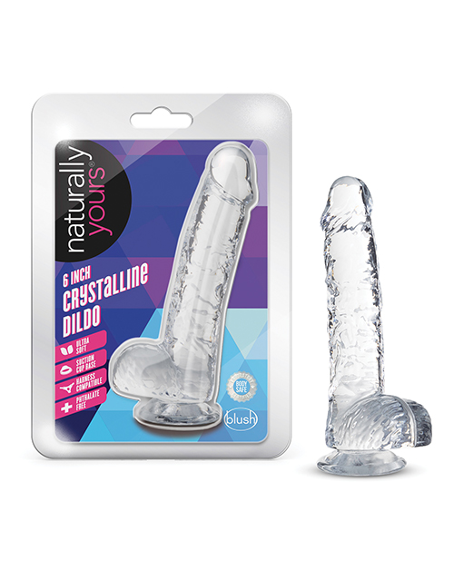 [819835026907] Blush Naturally Yours 6" Crystalline Dildo - Diamond