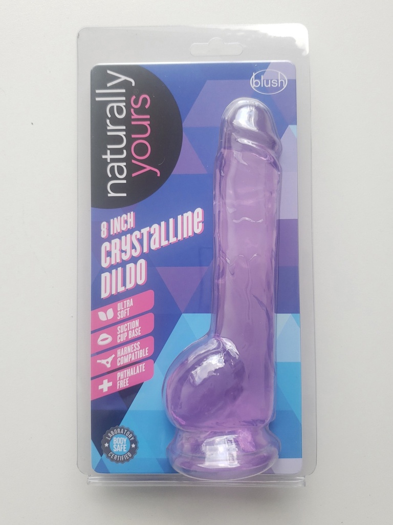 Blush Naturally Yours 8" Crystalline Dildo - Amethyst