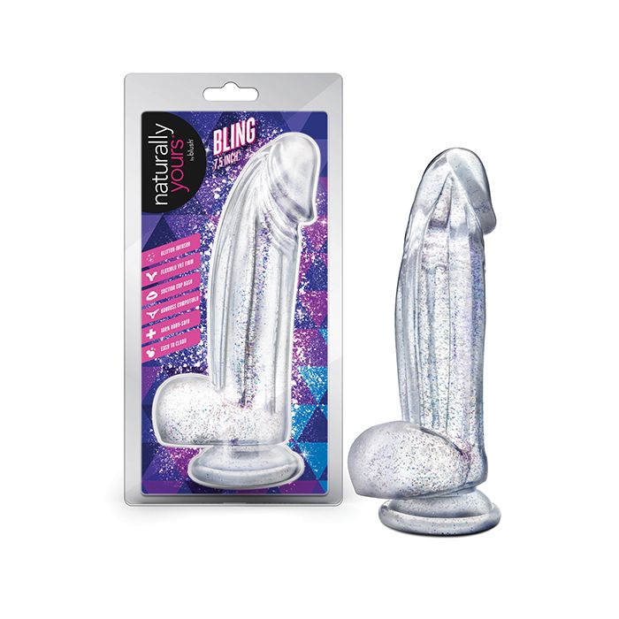 Blush Naturally Yours Bling - Sparkling Clear Dildo