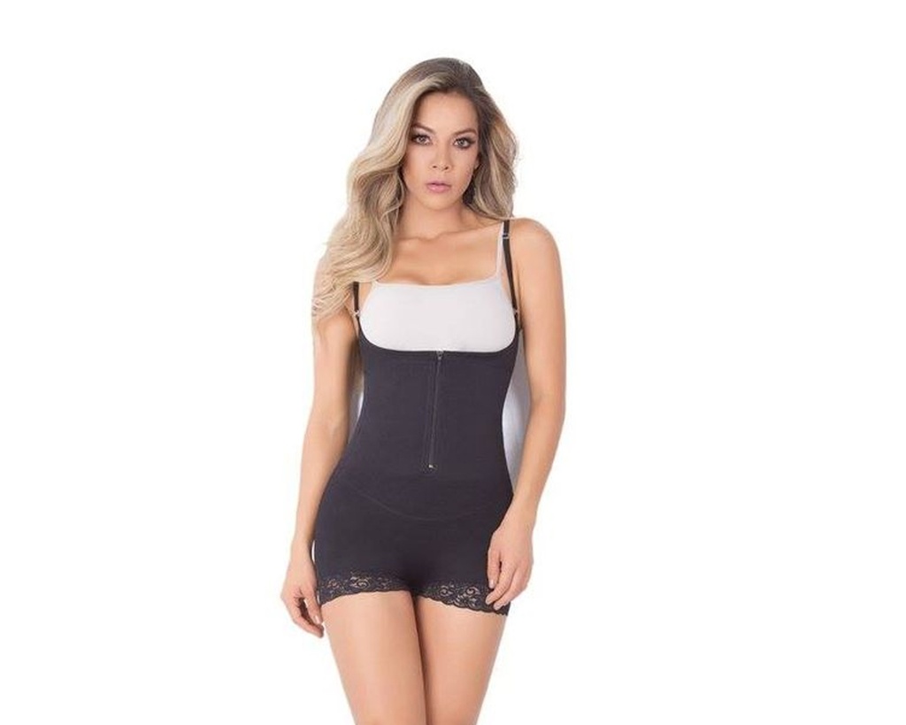 [2766110540] Body Senos Libres Cremallera, Cachetero Realce Latex (S)