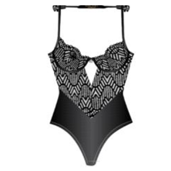 Bodysuit Rachel color negro