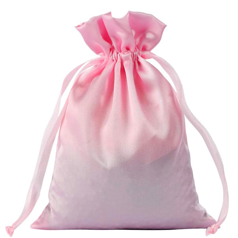 [40980133] Bolsa de tela de seda (7x9) ROSADO