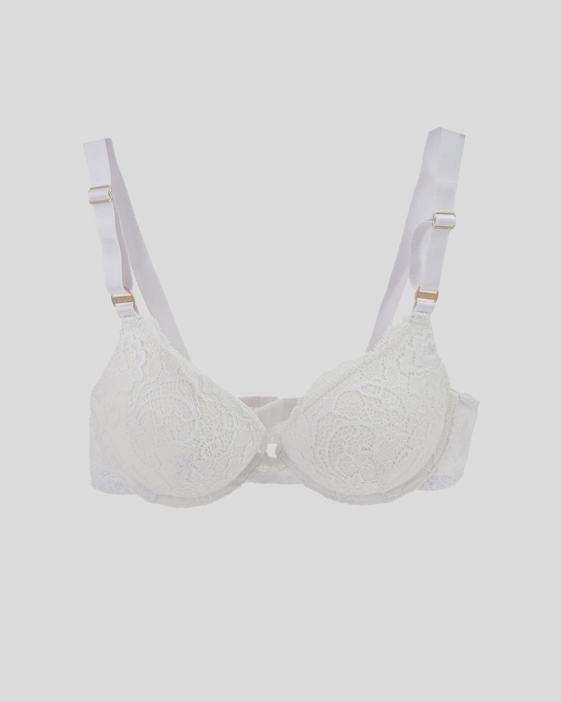 [195838762456] Bra XOXO White (34B)