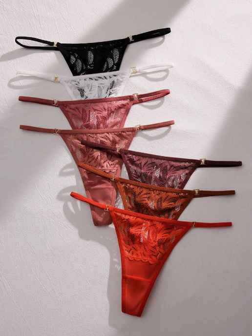 [318502050055] Floral Lace Panty (Rojo, S)