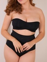 Brasier sin tirantes para mujer, de talla grande, reductor, con aros, cómodo, de silicona, antideslizante, sin relleno, sin relleno color negro IY