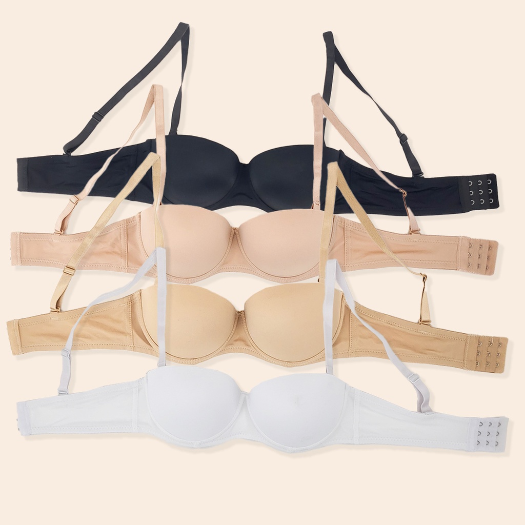 [304601020140] Brasier strapless con push up (Negro, 32B)