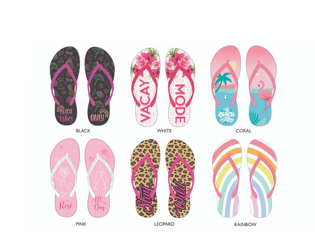 [194587600507] Chatties Womens Mix N Match Flip Flop (Coral, 11)