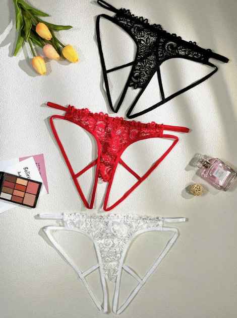 1 bragas con encaje floral IY