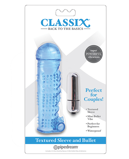 [603912758979] Classix Textured Sleeve & Bullet - Blue