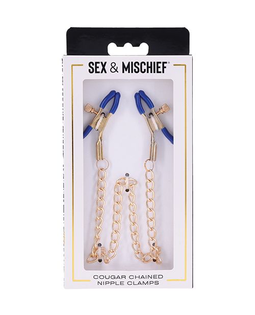 [646709099794] Cougar Chained Nipple Clamps