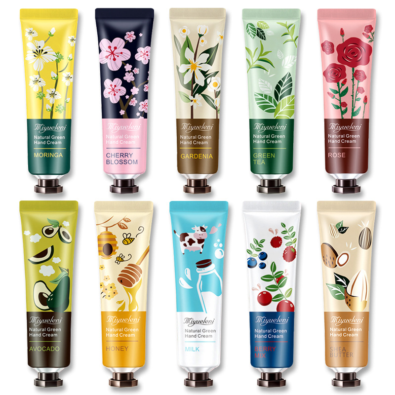 Crema de manos MIYUELENI con aroma floral y frutal, 30 g.