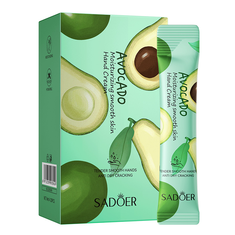 [6975239993918] Crema para manos de la marca SADOER, para la hidratación profunda y el cuidado de la piel seca o agrietada 4ml (PEACH)