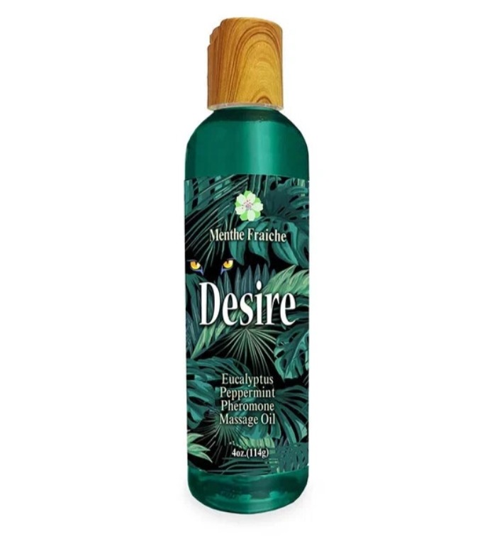 Desire Pheromone Massage Oil - 4 oz Eucalyptus/Peppermint