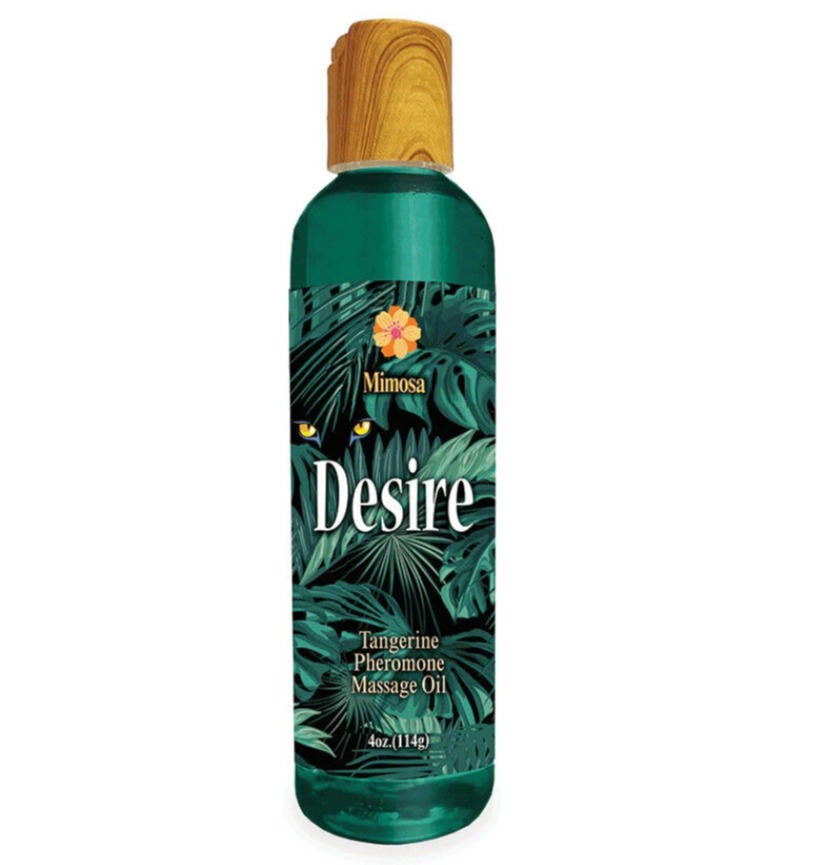 [685634111287] Desire Pheromone Massage Oil - 4 oz Tangerine