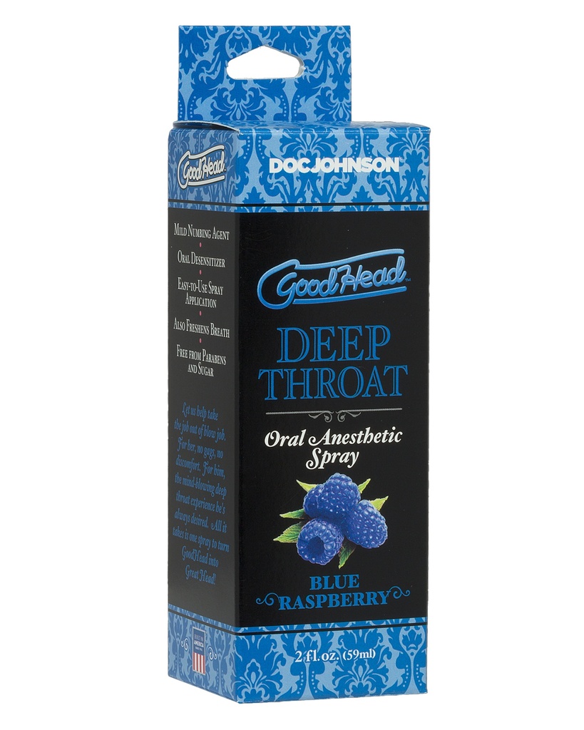 Doc Johnson Goodhead Deep Throat Spray Blue Raspberry