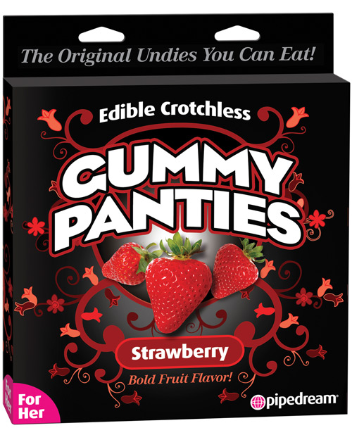 [603912144222] Edible Crotchless Gummy Panty - Strawberry