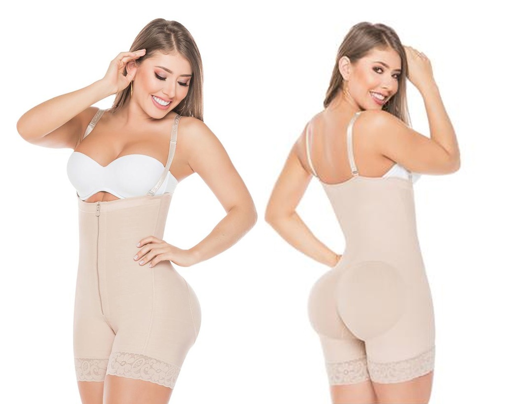 [2765031750] Faja Short Levantacola Estraple Beige (S)