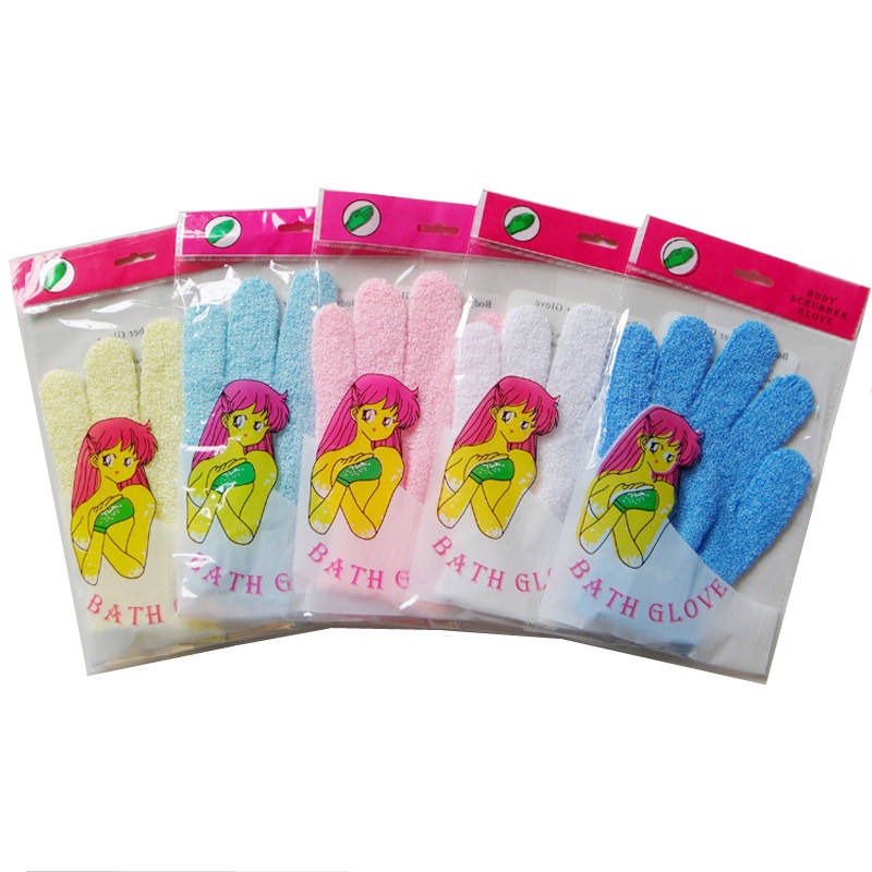 [41620107] Guantes de baño de nailon de cinco dedos