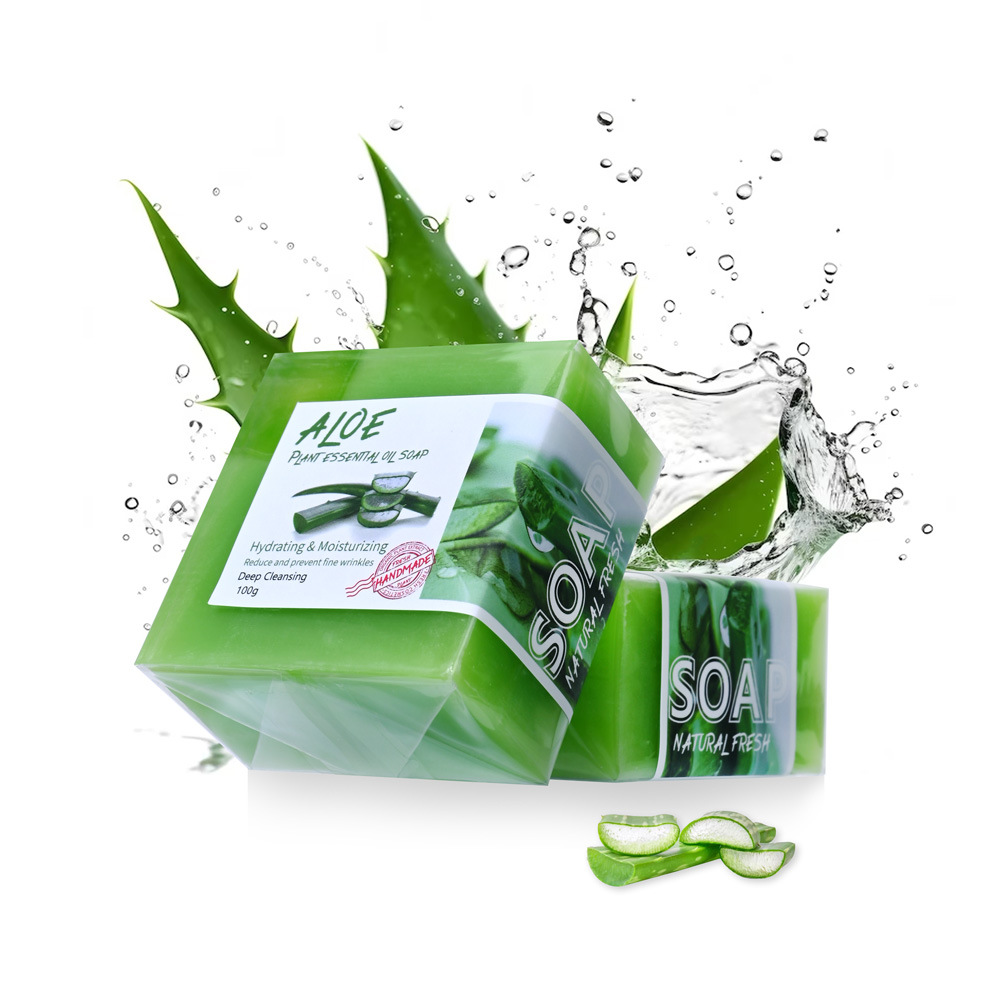 [40850080] Jabón de aceite esencial de planta de aloe.