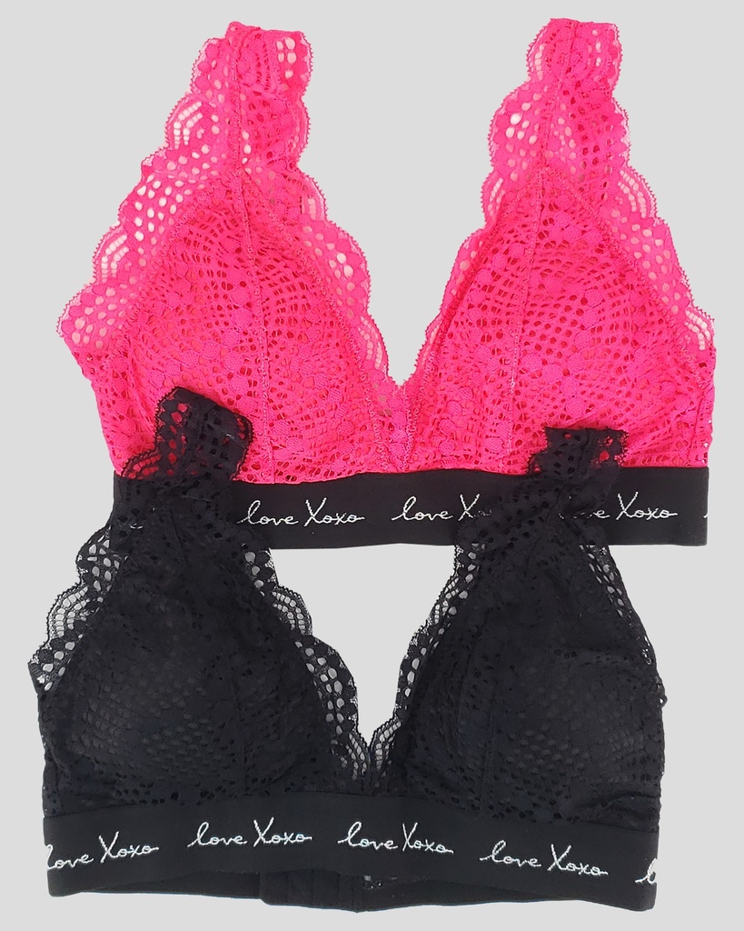 [195838264509] Lace Bralette XOXO (S)
